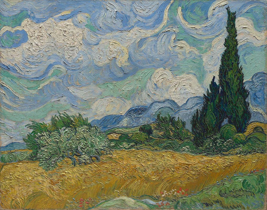 Wheatfield with Cypresses painting by Vincent van Gogh